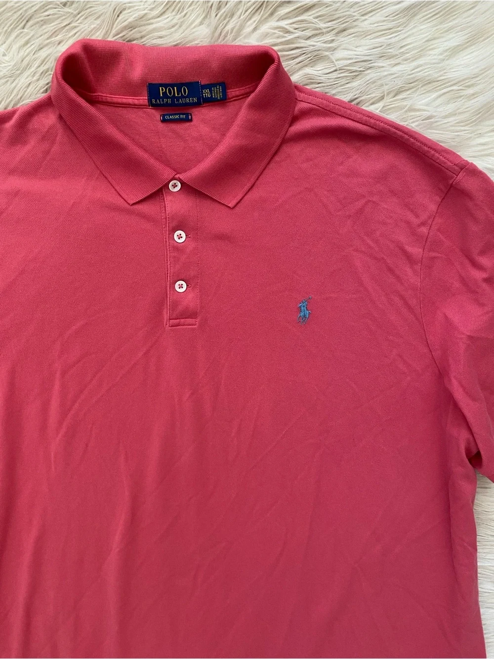 Polo Ralph Lauren Men's Iconic Mesh Polo Shirt Classic Fit Red Sky Cotton XXL
